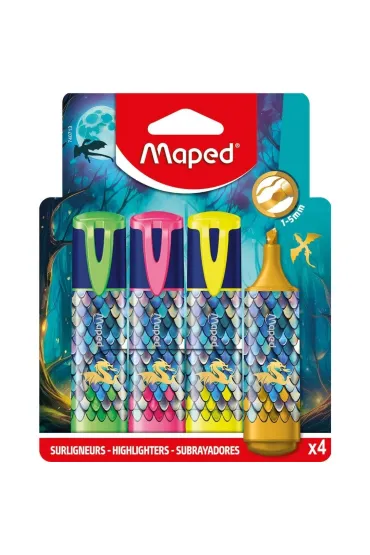Zakre�lacz Dragon Fluo MAPED 4 szt.