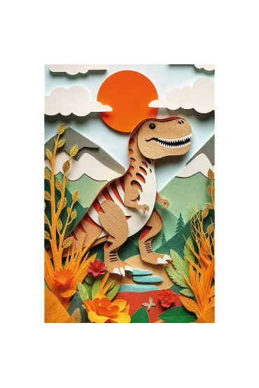 Puzzle z efektem 3D 160 el. Paper Art: Dinozaur Trefl
