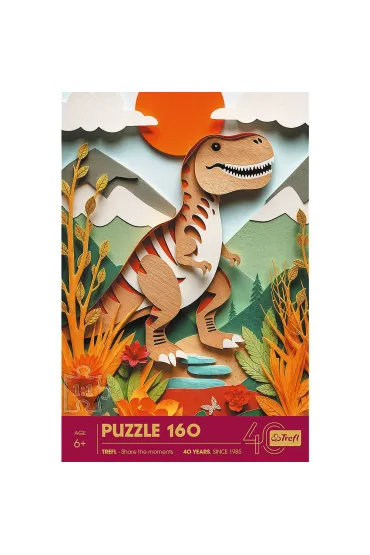 Puzzle z efektem 3D 160 el. Paper Art: Dinozaur Trefl