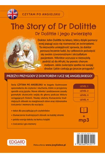 The Story of Dr Dolittle. Dr Dolittle i jego zwierzta. Czytam po angielsku - Hugh Lofting, Monika Cisek