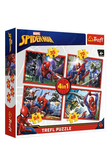Puzzle 4w1 W sieci Spider-Mana Trefl
