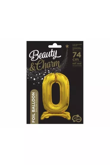 Godan Balon foliowy B&C Cyfra stoj�ca 0 BC-ASZ0 z�ota 74cm