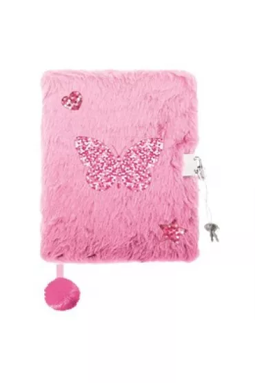 Pami�tnik A5 w�ochacz z k��dk� My Little Friend Shiny Butterfly 96 kartek