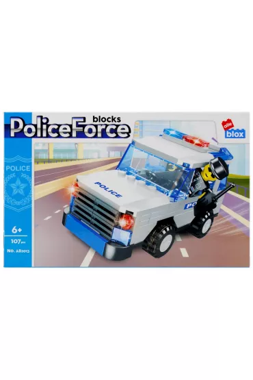 Klocki konstrukcyjne 107 elem policja