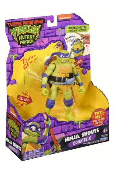 Wojownicze ��wie Ninja. Zmutowany chaos. Donatello Deluxe z d�wi�kiem, figurka, 14 cm