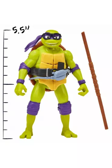 Wojownicze ��wie Ninja. Zmutowany chaos. Donatello Deluxe z d�wi�kiem, figurka, 14 cm