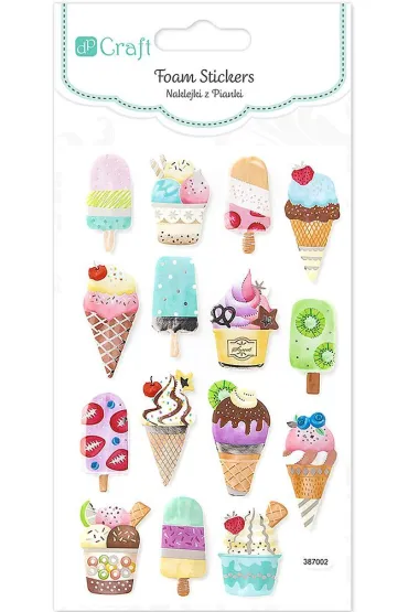Dalprint Naklejki z pianki lody 15 szt.