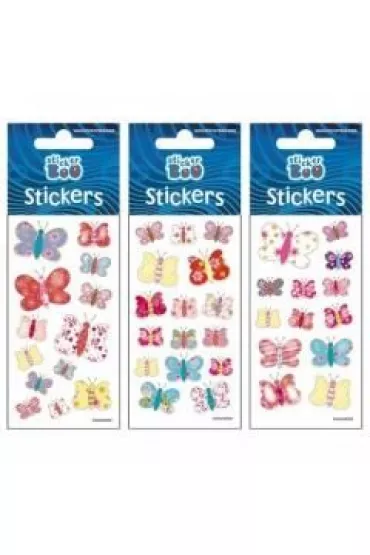 Sticker Boo Naklejki silver Motyle3