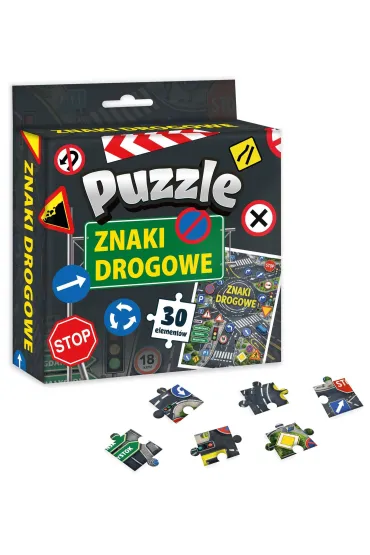 PUZZLE ZNAKI DROGOWE Kangur