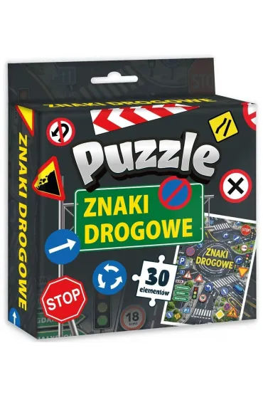 PUZZLE ZNAKI DROGOWE Kangur