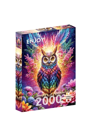 Puzzle 2000 Kolorowa sowa Enjoy