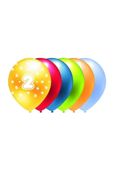 GoParty Balon metalik nadruk 2 mix kolor 5 szt.