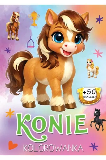 Konie. Kolorowanka