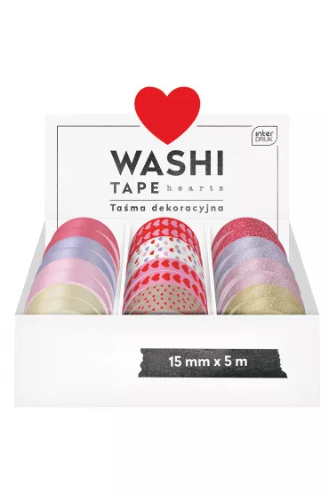 Interdruk INT Ta�ma dekoracyjna Hearts 15mm x 5m