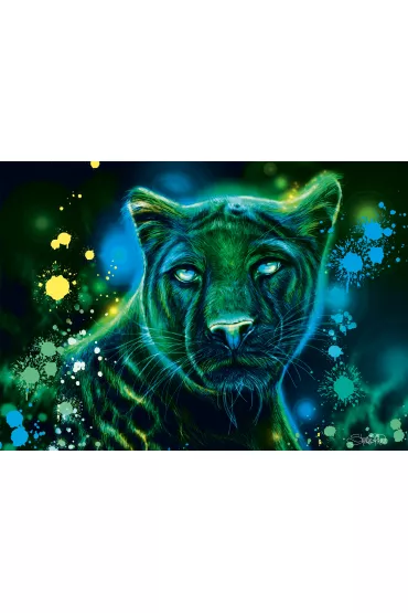 Puzzle 1000 el. Sheena Pike Zielono-niebieska pantera Schmidt - Sheena  Pike