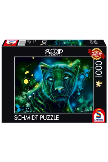 Puzzle 1000 el. Sheena Pike Zielono-niebieska pantera Schmidt - Sheena  Pike