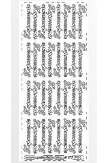 Galeria Hobby Stiker a�urowy zaproszenie z�oty 32 szt.