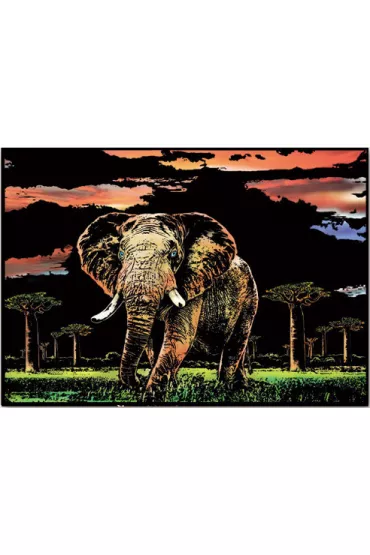 Twoje Hobby Elephant. Magiczna zdrapka - wydrapywanka 40.0 x 28.5 cm