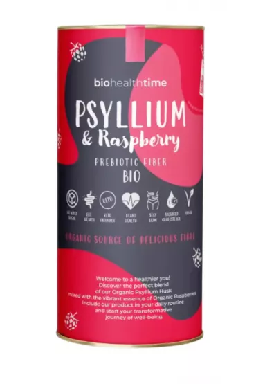Bio Health Time Psyllium - b�onnik witalny z malinami Suplement diety 300 g Bio