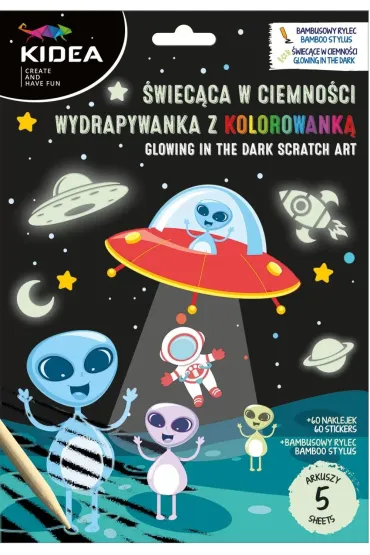 Wydrapywanka z malowank� �wiec�ca Kosmos