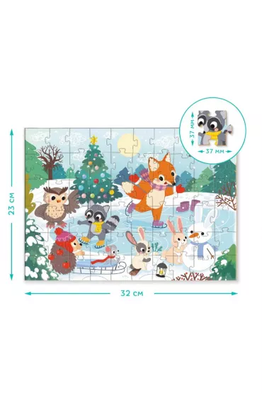 Puzzle 60 el. Pory roku. Zabawa na �y�wach Dodo