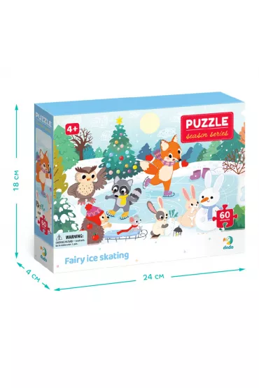 Puzzle 60 el. Pory roku. Zabawa na �y�wach Dodo