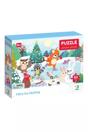 Puzzle 60 el. Pory roku. Zabawa na �y�wach Dodo