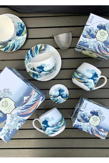Duo Sp. z o.o. Porcelanowy kubek baryka Hokusai The Great Wave 430 ml