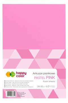 Happy Color Arkusze piankowe, rowe pastelowe, A4, 5 arkuszy rowe 5 szt.