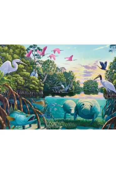 Puzzle 500 el. Morskie zwierz�ta i ptaki Ravensburger