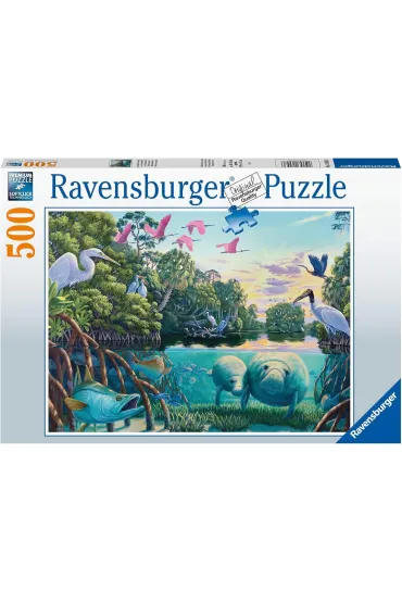 Puzzle 500 el. Morskie zwierz�ta i ptaki Ravensburger