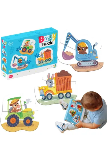 Puzzle 3w1 Transport Maksik