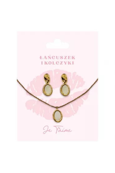 Be-Happy Gifts Zestaw bi�uterii poz�acany na Walentynki