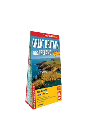 Great Britain and Ireland road and tourist map 1:950 000 wer. angielska laminat 2024