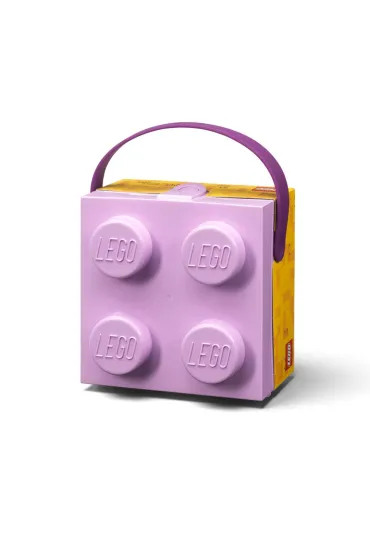 Lunchbox klocek LEGO z r�czk� Fioletowy