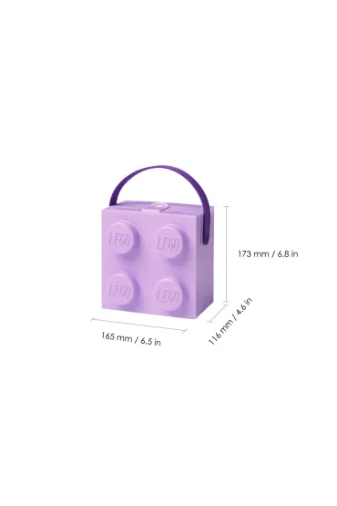 Lunchbox klocek LEGO z r�czk� Fioletowy