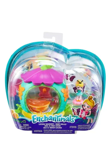 EnchanTimals - Pokoik Kwitn�cy Ogr�d Zestaw �azienka Motylk�w + Lalka Baxi Butterfly i Wingrid Mattel