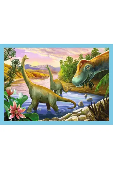 Puzzle 4w1 - Wyj�tkowe dinozaury (12+15+20+24 el.) Trefl