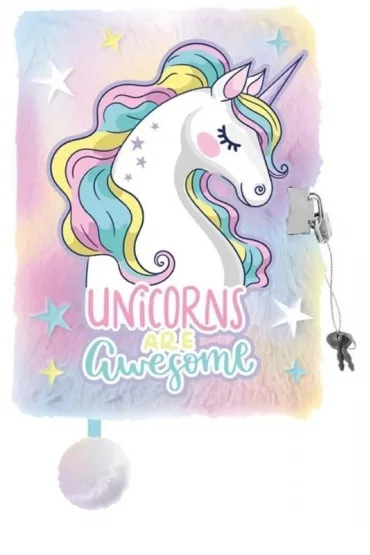 St. Majewski Pami�tnik z k��dk� A5 w�ochacz Rainbow Unicorn 96 kartek