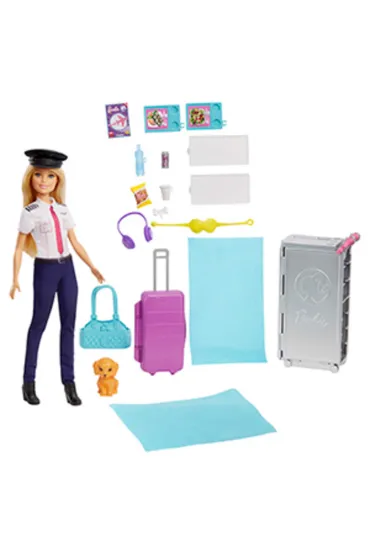 Barbie. Samolot + Lalka Pilotka GJB33 Mattel