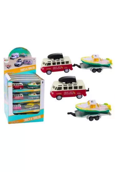 Teren�wka z �odzi�/helikopterem metalowa MIX LeanToys