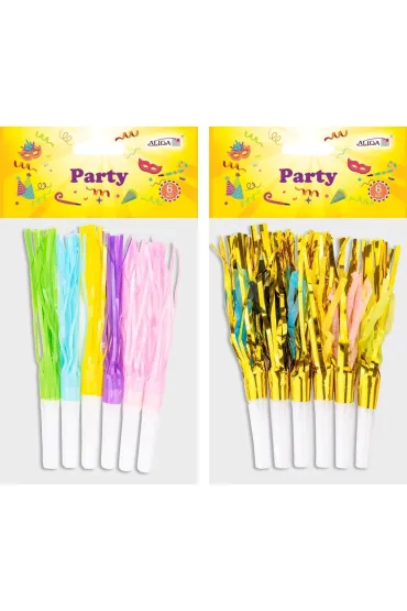 Aliga Gwizdek pastelowy lub metalizowany 6 szt MIX