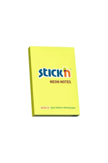 Stickn Notes samoprzylepny ��ty neon 76x51mm 100 kartek
