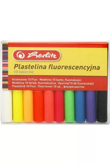 Herlitz Plastelina fluorescencyjna 10 kolor�w