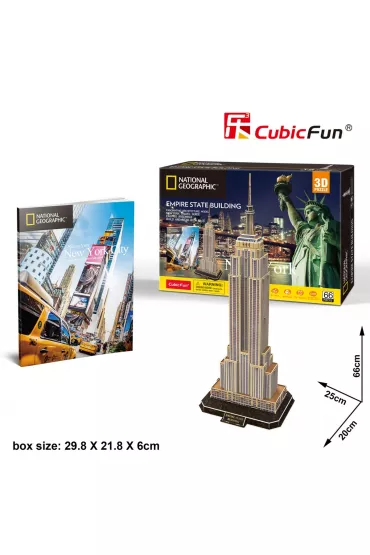 Puzzle 3D 66 el. National Geographic Empire State Building Cubic Fun