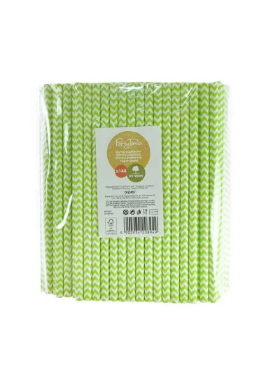 Arpex S�omki papierowe shake limonkowe 8mm 144 szt.