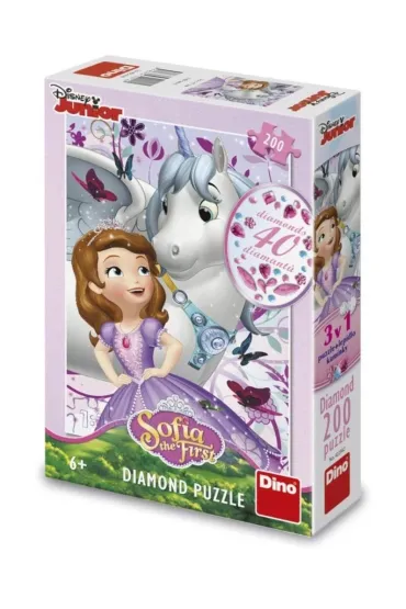 Puzzle 200 el. z diamencikami Ksi�niczki Zosia Dino Toys