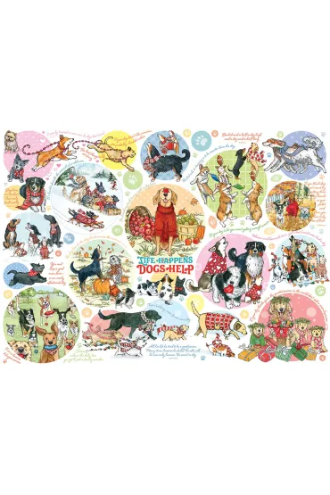Puzzle 1000 Co my�li pies? 113761 Cobble Hill