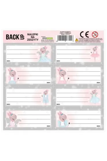 Derform Nalepki na zeszyt BackUp 4 A 82 1 szt.