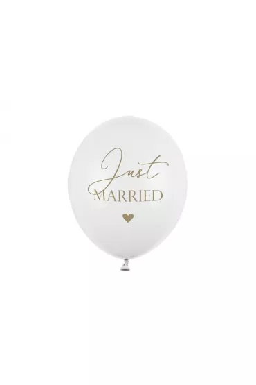 PartyDeco Balony Just Married 30cm
